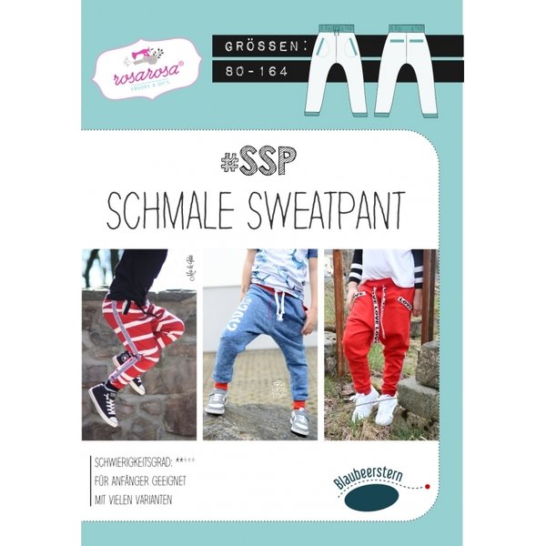 Papierschnittmuster #SSP Schmale Sweatpants 80-164